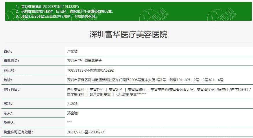 深圳富华医疗美容医院正规吗怎么样？属于正规医院医院热门项目曝光