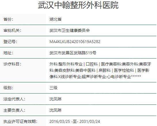 辟谣武汉中翰整形医院骗局不可信,中翰医院是正规3级医院整形美容口碑好