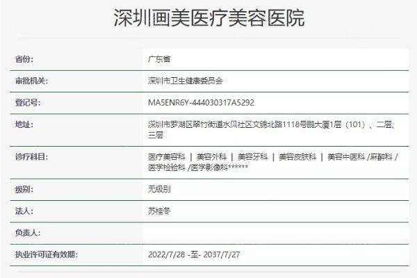 深圳画美医疗美容医院是不是正规的 